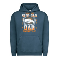 Pigment Midnight Navy mens i'm not the step dad i'm the dad that stepped up father gift t sh Urban Hoodie - linhVisuals