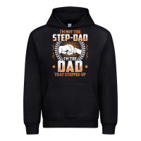 Black mens i'm not the step dad i'm the dad that stepped up father gift t sh Urban Hoodie - linhVisuals