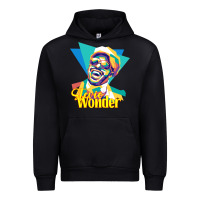 Black stevie wonder vintage Urban Hoodie - linhVisuals
