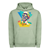 Pigment Oil Green stevie wonder vintage Urban Hoodie - linhVisuals