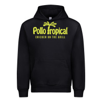 Black suitable-pollo-tropical-worn Urban Hoodie - linhVisuals