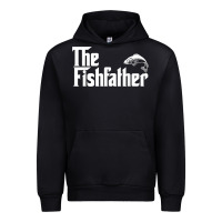 Black mens the fishfather funny fish father day lover t shirt t shirt Urban Hoodie - linhVisuals