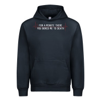 Navy for a minute there you bored me to death Urban Hoodie - linhVisuals
