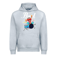 Heather Grey the muppet show animal playing pearl drums Urban Hoodie - linhVisuals