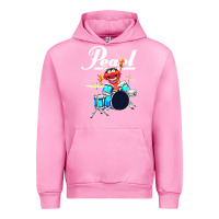 Fuchsia Pink the muppet show animal playing pearl drums Urban Hoodie - linhVisuals