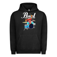 Pigment Black the muppet show animal playing pearl drums Urban Hoodie - linhVisuals