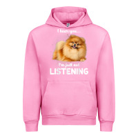 Fuchsia Pink pomeranian i hear you not listening t shirt Urban Hoodie - linhVisuals