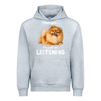Heather Grey pomeranian i hear you not listening t shirt Urban Hoodie - linhVisuals