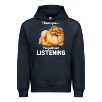 Navy pomeranian i hear you not listening t shirt Urban Hoodie - linhVisuals