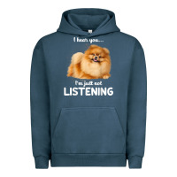 Pigment Midnight Navy pomeranian i hear you not listening t shirt Urban Hoodie - linhVisuals