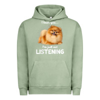 Pigment Oil Green pomeranian i hear you not listening t shirt Urban Hoodie - linhVisuals