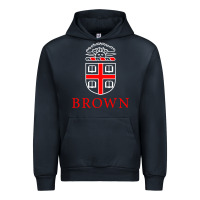 Navy brown university Urban Hoodie - linhVisuals