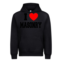 Black i love masonry Urban Hoodie - linhVisuals