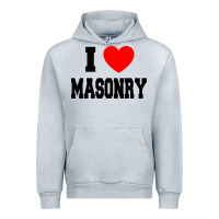 Heather Grey i love masonry Urban Hoodie - linhVisuals