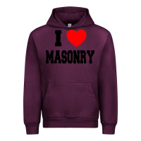 Mauve Wine i love masonry Urban Hoodie - linhVisuals