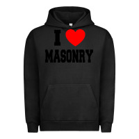 Pigment Black i love masonry Urban Hoodie - linhVisuals