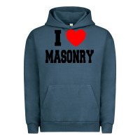 Pigment Midnight Navy i love masonry Urban Hoodie - linhVisuals