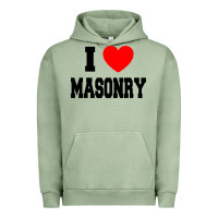 Pigment Oil Green i love masonry Urban Hoodie - linhVisuals