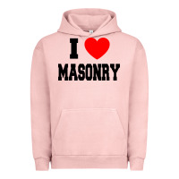 Pigment Salmon i love masonry Urban Hoodie - linhVisuals
