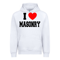White i love masonry Urban Hoodie - linhVisuals