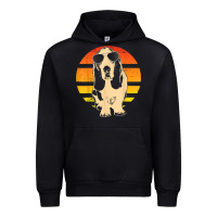 Black retro basset hound t shirt men women kids gift t shirt Urban Hoodie - linhVisuals