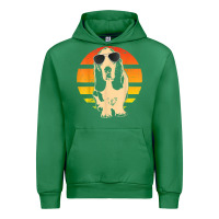 Emerald retro basset hound t shirt men women kids gift t shirt Urban Hoodie - linhVisuals