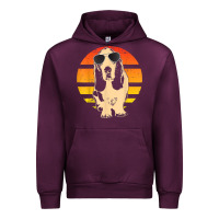 Mauve Wine retro basset hound t shirt men women kids gift t shirt Urban Hoodie - linhVisuals