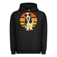 Pigment Black retro basset hound t shirt men women kids gift t shirt Urban Hoodie - linhVisuals