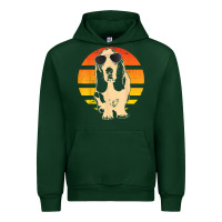 Forest Green retro basset hound t shirt men women kids gift t shirt Urban Hoodie - linhVisuals