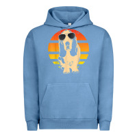 Pigment Pebble Blue retro basset hound t shirt men women kids gift t shirt Urban Hoodie - linhVisuals