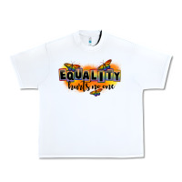 White Equality hurts no one Urban Heavy Tee - FaDigitalArtStudio