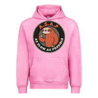 Fuchsia Pink as slow as possible Urban Hoodie - linhVisuals