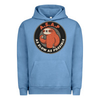 Pigment Pebble Blue as slow as possible Urban Hoodie - linhVisuals