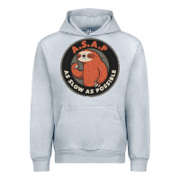 Heather Grey as slow as possible Urban Hoodie - linhVisuals