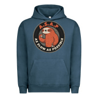 Pigment Midnight Navy as slow as possible Urban Hoodie - linhVisuals