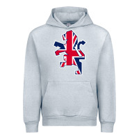 Heather Grey great britain national Urban Hoodie - linhVisuals