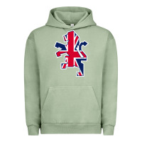 Pigment Oil Green great britain national Urban Hoodie - linhVisuals
