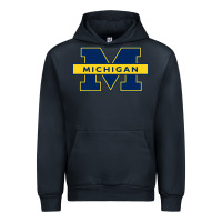 Navy michigan Urban Hoodie - linhVisuals