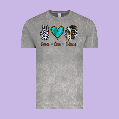 Peace Love Indians Vintage Tee Designed By Jasminsmagicworld