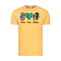 Vintage Mustard Peace Love Indians Vintage Tee - Jasminsmagicworld