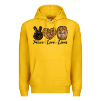 Lemon Peace Love Lion Head Premium Hoodie - LillyAllenDesigns