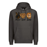 Smoke Peace Love Lion Head Premium Hoodie - LillyAllenDesigns