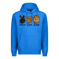 True Royal Peace Love Lion Head Premium Hoodie - LillyAllenDesigns