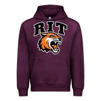 Mauve Wine tiger Urban Hoodie - linhVisuals