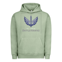 Pigment Oil Green suitable-st-battlehawks-worn Urban Hoodie - linhVisuals