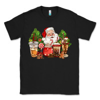 Black christmas santa coffee cups Classic Tee - CowGirlArtShop
