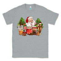 Heather Grey christmas santa coffee cups Classic Tee - CowGirlArtShop