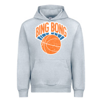 Heather Grey Bing Bong Vintage Urban Hoodie - linhVisuals