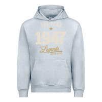 Heather Grey The Year 1947 - 75th Birthday Vintage Classic Urban Hoodie - linhVisuals