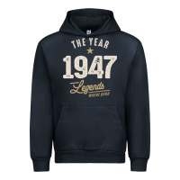 Navy The Year 1947 - 75th Birthday Vintage Classic Urban Hoodie - linhVisuals